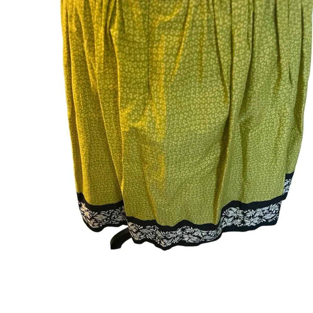 Odile  Anthropologie Mustard Black Boho Cotton Skirt‎ 0 - Picture 5 of 5
